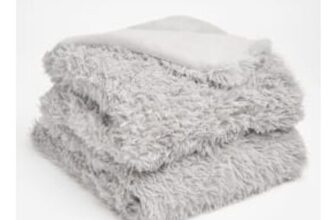 OHS Fluffy Fleece Throw – Silver