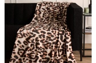 OHS Leopard Print Ultra Soft Throw – Natural