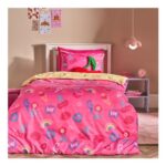 OHS Neon Lights Duvet Cover Set, Magenta – Size:Double