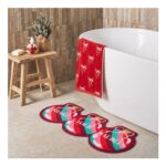 OHS Shake Your Baubles Christmas Slogan Bath Mat – Multi