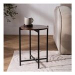 OHS round Side Table – Dark Wood
