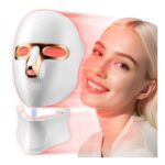 ONLUKY LED Light Therapy Mask for Face and Neck, 7-Colour