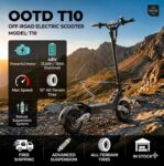 OOTD T10 E-Scooter 48V 13.5/18Ah LED Display Electric Scooter 11-inch Tire with code PayPal discount – Top UK Electric Scooter Store