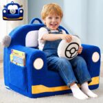 OUOZZZ Car Toddler & Kids Chair, Cosy Sherpa Kids Sofa for Bedroom, Ages 3