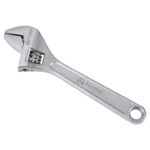Olympia Tools 6 Adjustable Wrench, Heavy Duty Drop Forged Steel, Chrome Plated, Precision Machined Jaws, Rust Resistant