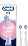 Oral-B iO Series Gentle Care, Original Replacement Round Brush Heads, Angled Bristles for Deeper Plaque Removal, Softest Brush Head for Sensitive Gums, Designed for Oral-B iO Electric Toothbrushes, 2