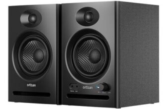 Ortizan 2.0 Active Studio Monitors, 80W, Bluetooth 5.3, Wood