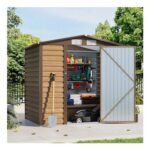 Outdoor 6x4Fts Galvanized Tawny Storage Shed