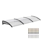 Outsunny Front Door Canopy Awning Rain Shelter 303x96cm Clear