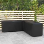 Outsunny L-Shaped Rattan Sofa Cover 250x250x79cm, Black, Refurbished with code. Sold by Outsunny (UK mainland)