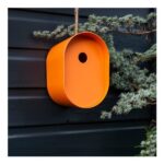 Oval Bamboo Fibre Birdhouse – Orange