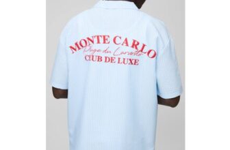 Oversized Embroidered Stripe Seersucker Revere Shirt