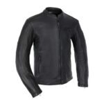 Oxford Henlow Mens Leather Motorcycle Motorbike Classic Jacket – Black – Sold by West Midlands Motorcycle Centre Ltd (UK Mainland)