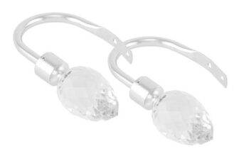 Oxford Silver Crystal Curtain Holdback