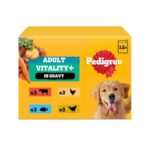 PEDIGREE Adult Dog Food Pouches Vitality Chunks in Gravy 48 x 85 g Multipack