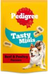 PEDIGREE TASTY MINIS Adult Dog Treats Beef & Poultry Chewy Slices 155g – Pack of 8