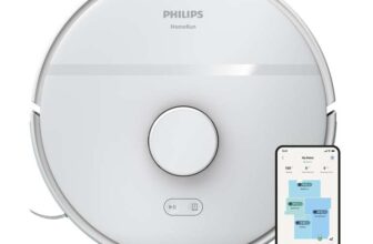 PHILIPS HomeRun 2000 Robot Vacuum and Mop, 2700 Pa, Laser Navigation, White
