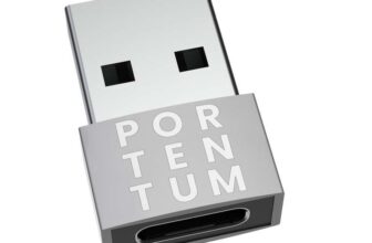 PORTENTUM USB C Female to USB A Male Adapter 2.0 Speed 480MB Premium Zinc Body with High Heat Resistance