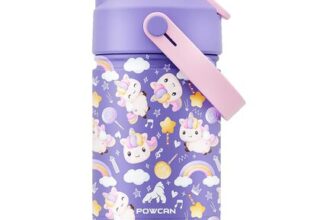 POWCAN Insulated Stainless Steel Water Bottle, 355 Ml, Unicorn Jam