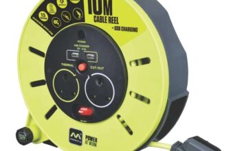 PRO XT 13A 2-Gang 10m Cable Reel 2.1A 2-Outlet Type A USB Charger 240V – Free C&C