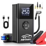 PSOOO 8000A Car Jump Starter with Air Compressor 180PSI, 12V Smart Clamps, LED Flashlight – w/voucher by Wannengda / FBA
