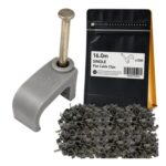 Pack of 1000 16mm Flat Cable Clips, Grey