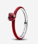 Pandora Silver Red Chakra Heart Ring – Sizes 52, 54 & 56