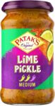 Pataks Lime Pickle 283g – Blend of Lime Chunks & Aromatic Spices – Medium Heat – Vegan – No Artificial Flavours or Preservatives – Ideal with Curries, Rice, Salads and More – Ready to Eat Pickle