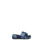 Patchwork Denim Slides