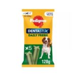 Pedigree DENTASTIX Fresh Daily Dental Chews Medium Dog Treat 5 Sticks