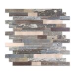 Peel and Stick Rustic Wood Backsplash Tiles, 12×12, 20 Sheets