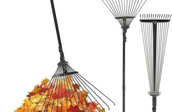 Pelle & Sol Garden Rake – 38-63 Inch Adjustable Lawn Rake for Gardening, Grass w/ 25 Tines for Yard Clean Up – Sold and Shipped by DREIBACH