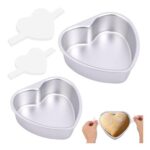 Penitue 2pc Heart Cake Pan Set, 6in and 8in Nonstick