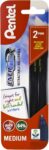 Pentel Energel-XBL107/2-A Retractable Gel Ink Roller Pen, 0.7 mm – Black (Pack of 2)