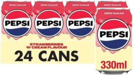 Pepsi Strawberry & Cream Cola 24 x 330ml Can