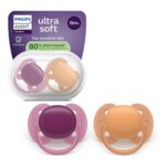 Philips Avent Ultra Soft Orthodontic Soothers, BPA-Free, 2 Pack