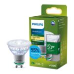 Philips LED GU10 Bulb, Energy Class A, Warm White, Non-Dimmable