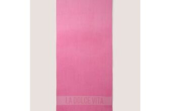 Pink Slogan Beach Towel
