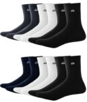 Plain Mens Cotton Mid Calf Socks Multipack 6 Pairs Mixed (2 types) or White 9-11. SB Gendewiner FBA