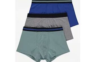 Plain Stripe Waistband Hipster Trunks 3 Pack – XS
