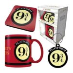 Platform 9 3/4 Harry Potter Mug, Coaster & Keychain Set