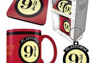 Platform 9 3/4 Harry Potter Mug, Coaster & Keychain Set