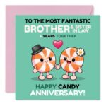 Playful 6th Anniversary Card for Brother and Sister-in-Law