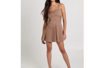 Pleat Detail Tailored Mini Dress – Extra 10% Off, with Code: EXTRA