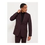 Plum Slim Fit Tailored Suit Jacket