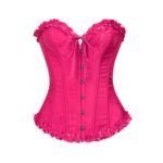 Plus Size Lace-up Overbust Corset Bustier Shapewear Bodysuit