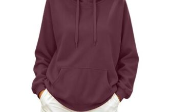 Plus Size Womens Oversized Hoodie with Pockets, Drawstring Hood