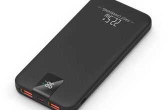 Portable Charger 10000mAh 22.5W Power Bank, Fast Charging 3 Outputs & 2 Input, Type-C In/Out, LCD Display Black – Sold by Odetrik UK FBA