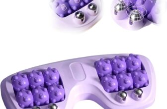 Portable Dual Foot Massage Roller, Foot Roller Massager, Foot Massager Deep Tissue Muscle Massage Stress Relief for Home Office (A15)