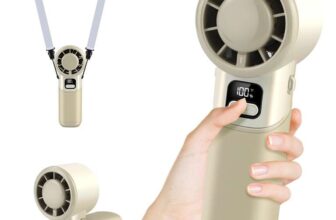 Portable Handheld Fan, 3 in 1 High-Speed Turbo Portable Fan, 3600mAh USB Rechargeable Fan with LED Display sold by HONEYYEAY Direct FBA